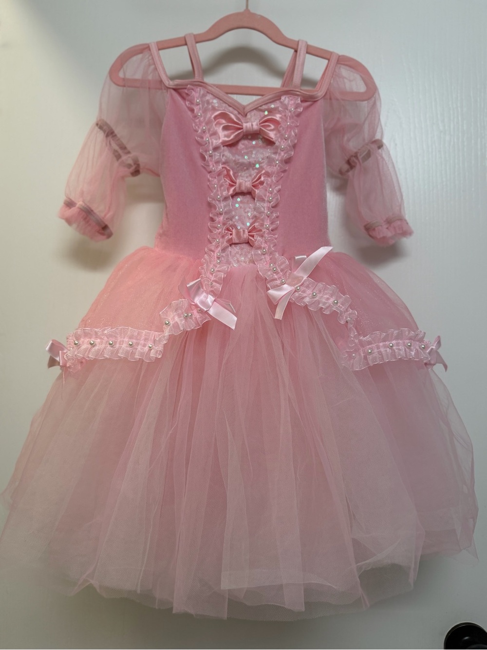 Weissman Pink Tulle Ballet Dress with Bows